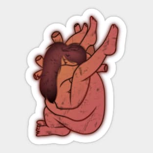 Loving couple heart Sticker